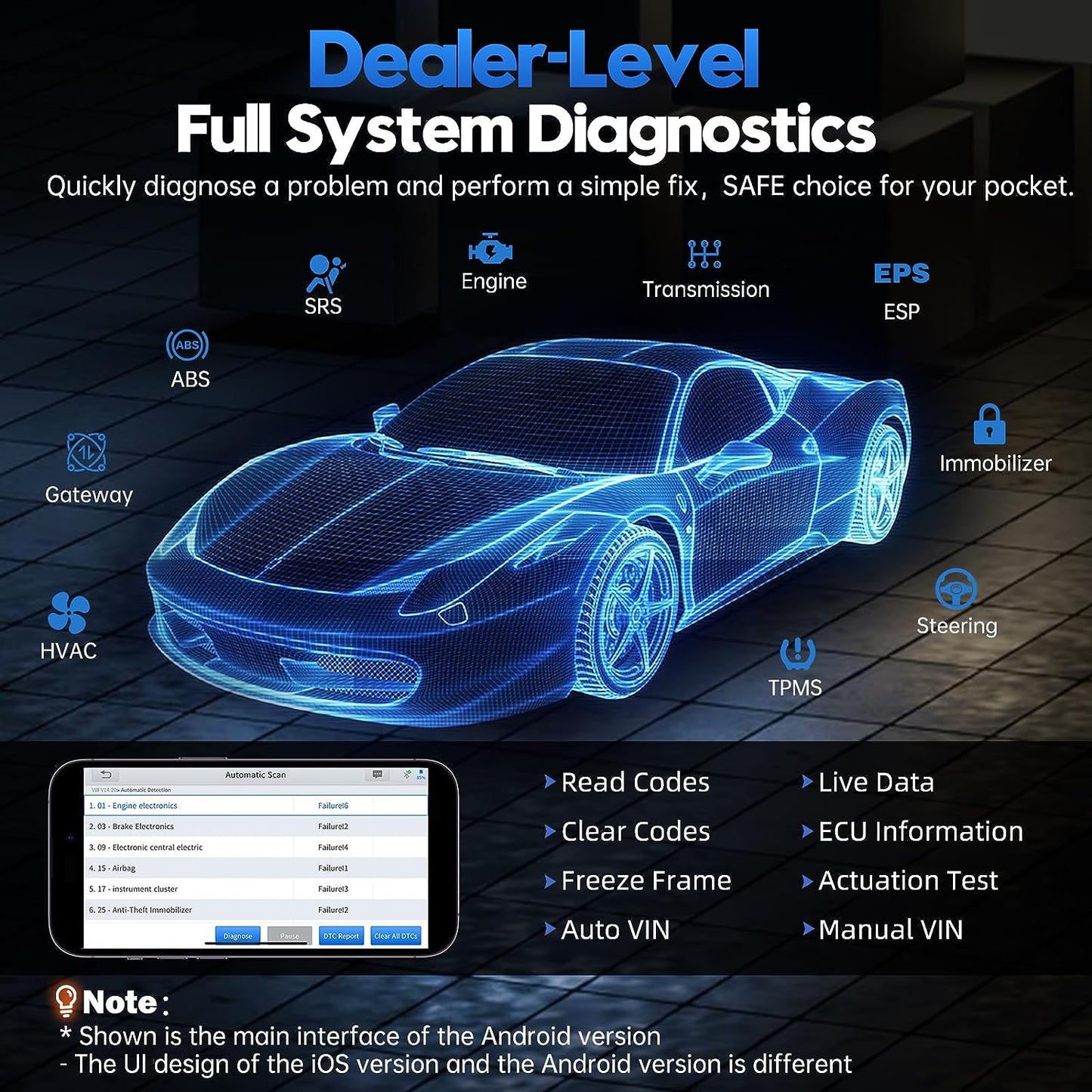 XTOOL Anyscan A30M Diagnostic Scan Tool With Odometer Correction