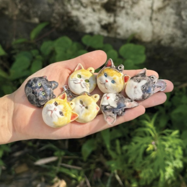 Hand-Painted Custom Pet Ceramic Necklace Pendant