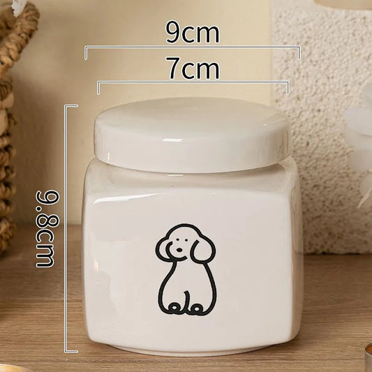 Dog Ashes Keepsake Urn | Pet Memorial Hair Storage Jar, Moisture-Proof Cremation Container