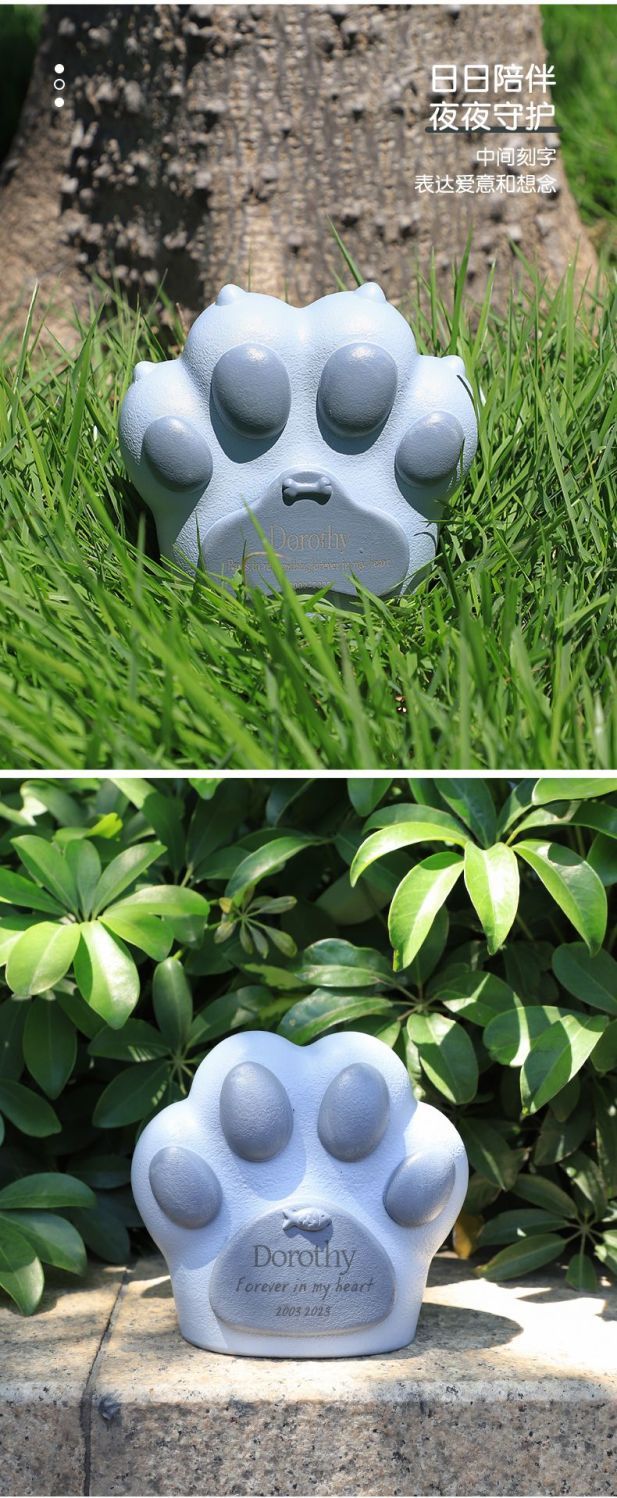 Resin Paw Print Pet Urn (Cremation Ashes Keepsake Box) - Whisperwoods