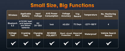 ANCEL BM300 PRO battery monitoring features