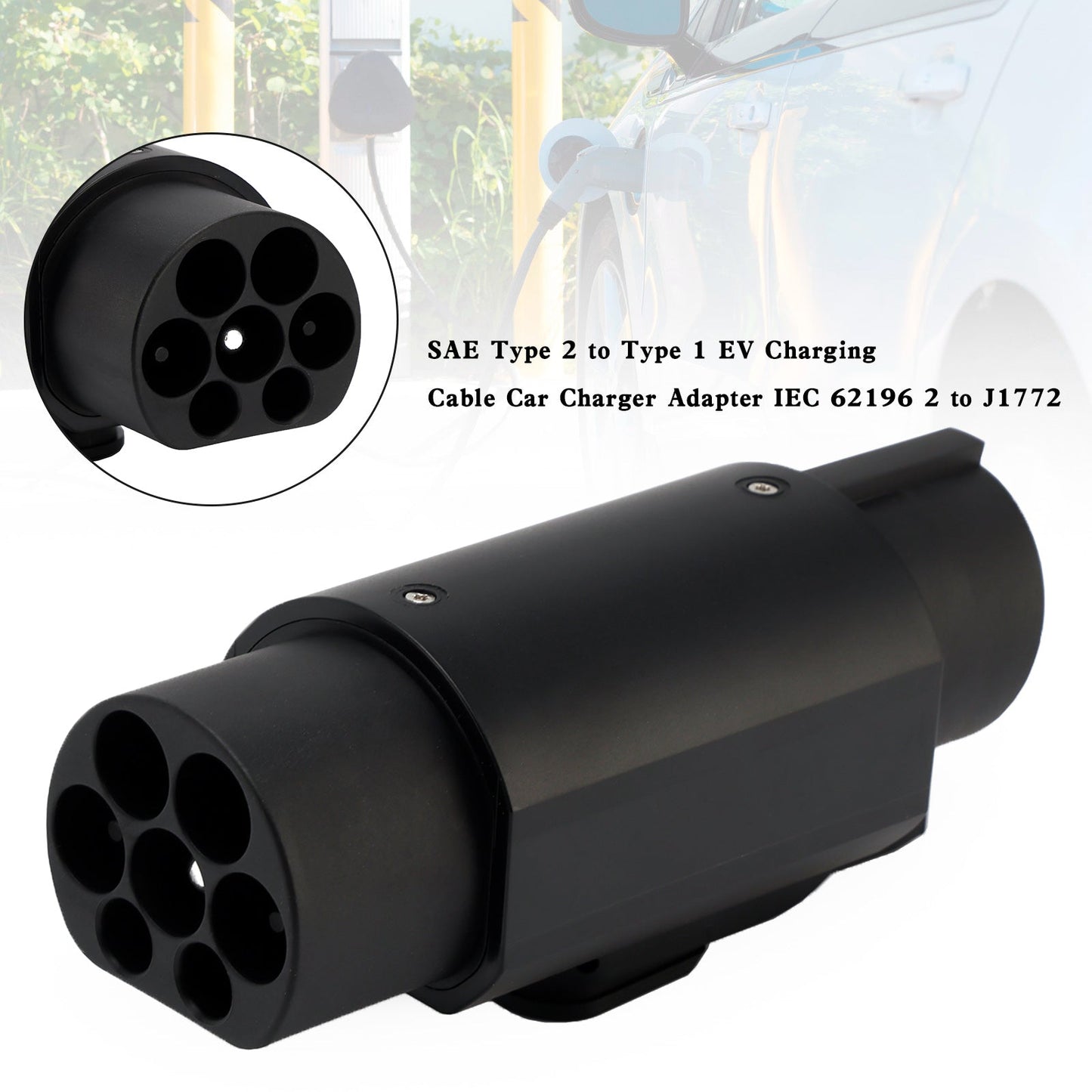 Type 2 to Type 1 EV Charging Adapter – SAE J1772 32A 250V 7kW
