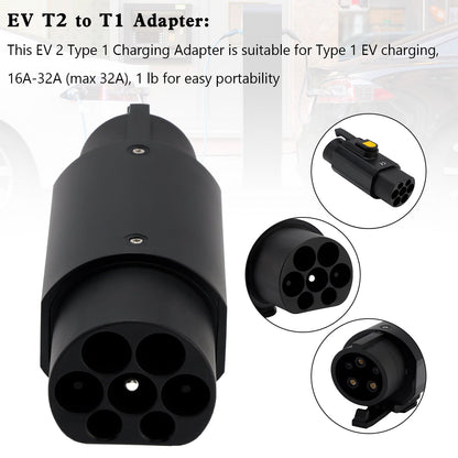 Type 2 to Type 1 EV Charging Adapter – SAE J1772 32A 250V 7kW
