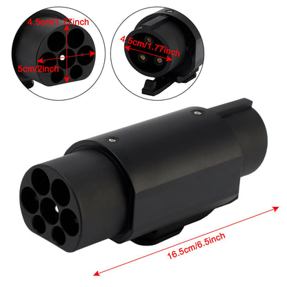 Type 2 to Type 1 EV Charging Adapter – SAE J1772 32A 250V 7kW
