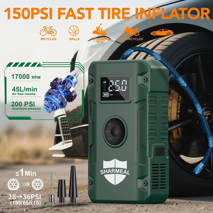GL963 12V Jump Starter with Air Inflator (Black)