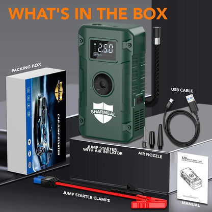 GL963 12V Jump Starter with Air Inflator (Black)